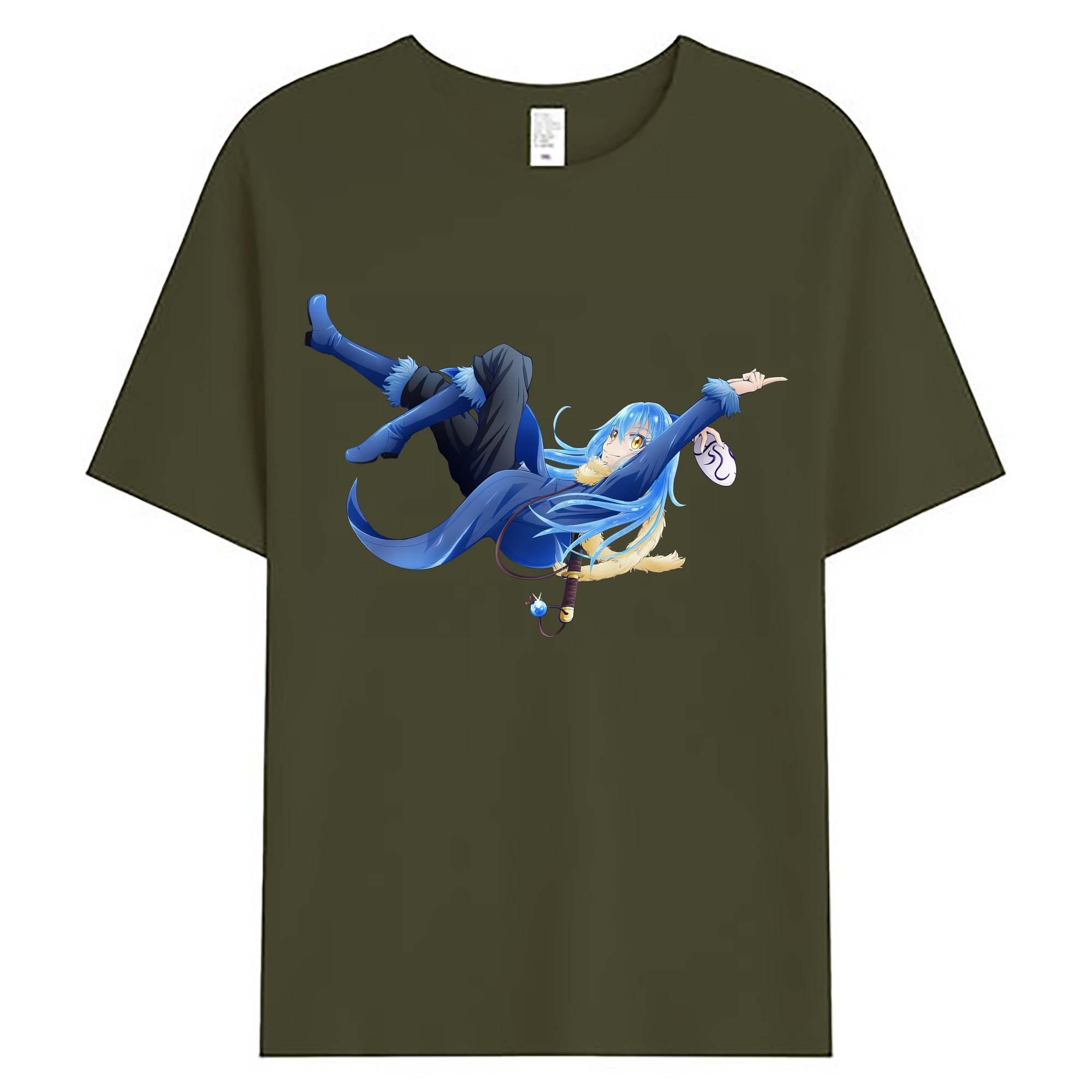 （画像用） 転スラ Regarding Reincarnated to Slime 綿100％ メンズ半袖Tシャツ｜肌触りやわらか＆通気性
